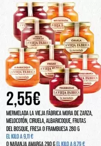 Oferta de Mermelada La Vieja Fábrica Mora De Zarza por 2,55€ en Claudio