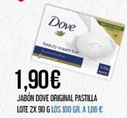 Oferta de Dove - Jabón Original Pastilla por 1,9€ en Claudio