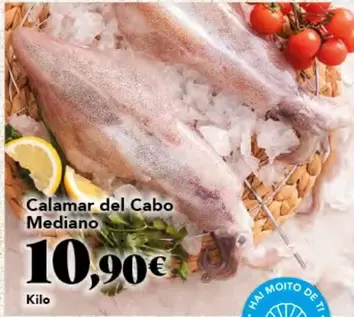 Oferta de Calamar Del Cabo Mediano por 10,9€ en Gadis