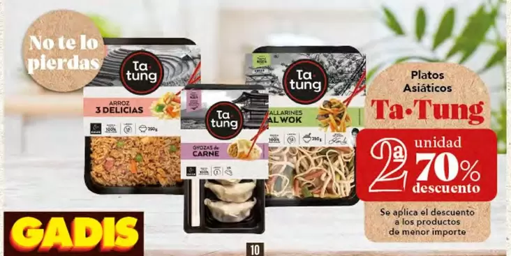 Oferta de Ta Tung - Platos Asiaticos en Gadis