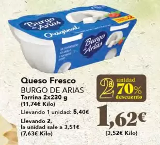 Oferta de Burgo de Arias - Queso Fresco por 5,4€ en Gadis