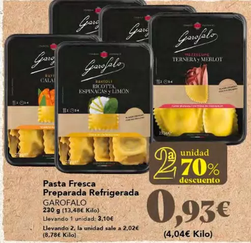 Oferta de Garofalo - Pasta Fresca Preparada Refrigerada por 3,1€ en Gadis