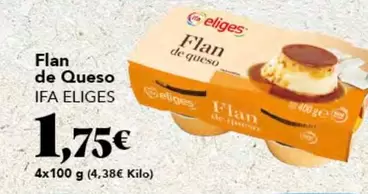 Oferta de Ifa Eliges - Flan De Queso por 1,75€ en Gadis