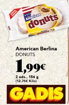 Oferta de Donuts - American Berlina por 1,99€ en Gadis