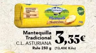 Oferta de Central Lechera Asturiana - Mantequilla Tradicional por 3,35€ en Gadis