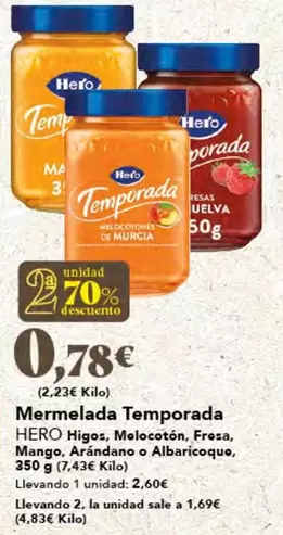 Oferta de Hero - Mermelada Temporada por 2,6€ en Gadis