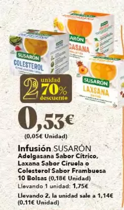 Oferta de Susarón - Infusion Sabor Citrico por 0,53€ en Gadis