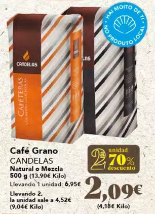 Oferta de Candelas - Café Grano por 6,95€ en Gadis