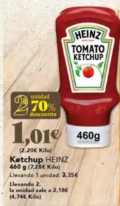 Oferta de Heinz - Ketchup por 3,35€ en Gadis