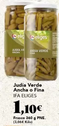 Oferta de Eliges - Judia Verde Ancha O Fina por 1,1€ en Gadis