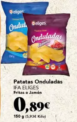 Oferta de Eliges - Patatas Onduladas por 0,89€ en Gadis