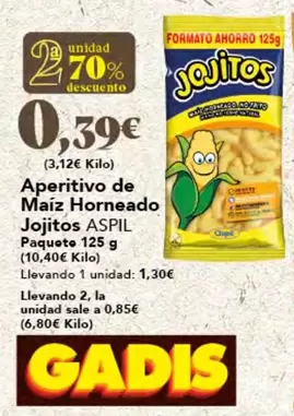 Oferta de Aspil - Aperitivo De Maiz Horneado por 1,3€ en Gadis