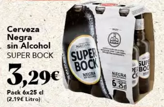 Oferta de Super Bock - Cerveza Negra Sin Alcohol por 3,29€ en Gadis