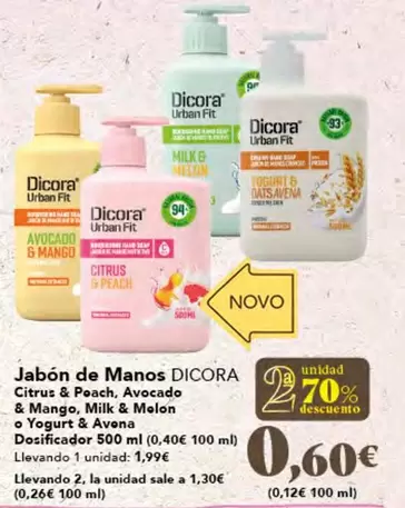 Oferta de Dicora - Jabón De Manos por 1,99€ en Gadis