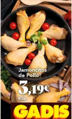 Oferta de Jamoncitos De Pollo por 3,19€ en Gadis