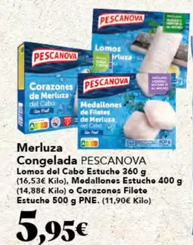 Oferta de Pescanova - Merluza Congelada por 5,95€ en Gadis