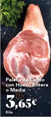 Oferta de Paleta De Cerdo Con Hueso Entera O Media por 3,65€ en Gadis