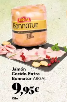 Oferta de Argal - Jamón Cocido Extra Bonnatur por 9,95€ en Gadis