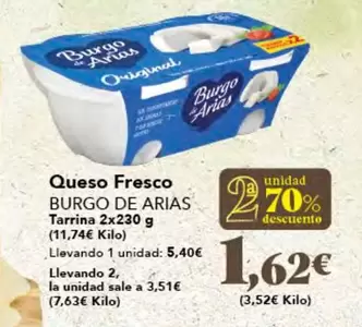 Oferta de Burgo de Arias - Queso Fresco por 5,4€ en Gadis