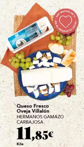 Oferta de Haya - Queso Fresco Oveja Villalon por 11,85€ en Gadis