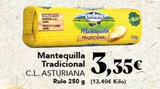 Oferta de Central Lechera Asturiana - Mantequilla Tradicional por 3,35€ en Gadis