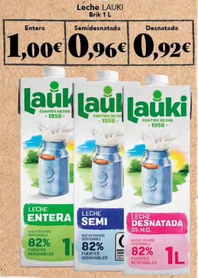 Oferta de Lauki - Leche por 0,96€ en Gadis