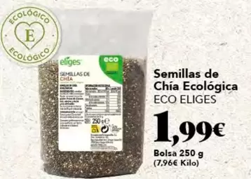 Oferta de Eco - Semillas De Chia logica por 1,99€ en Gadis