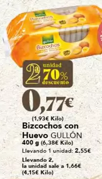 Oferta de Gullón - Bizcochos Con Huevo por 2,55€ en Gadis