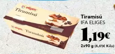 Oferta de Eliges - Tiramisu por 1,19€ en Gadis