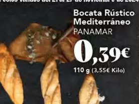 Oferta de Rústico - Bocata Rustico Mediterraneo por 0,39€ en Gadis