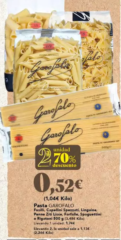 Oferta de Garofalo - Pasta por 0,5€ en Gadis