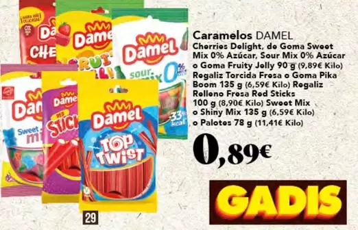 Oferta de DAmel - Caramelos por 0,89€ en Gadis