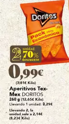 Oferta de TEX - Aperitivos Tex-Mex por 3,29€ en Gadis