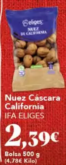 Oferta de Eliges - Nuez Cascara California por 2,39€ en Gadis