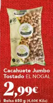 Oferta de El Nogal - Cacahuete Jumbo Tostado por 2,99€ en Gadis