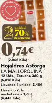 Oferta de La Mallorquina - Hojaldres Asforga por 2,45€ en Gadis