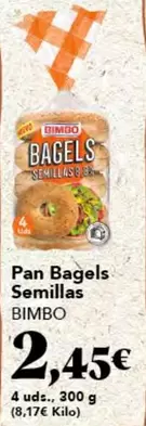 Oferta de Bimbo - Pan Bagels Semillas por 2,45€ en Gadis