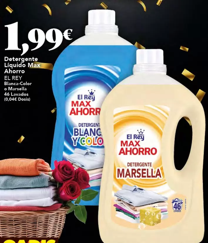 Oferta de El Rey - Detergente Liquido por 1,99€ en Gadis