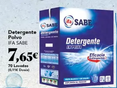 Oferta de Sabe - Detergente Polvo por 7,65€ en Gadis