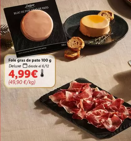 Oferta de Deluxe - Foie Gras De Pato por 4,99€ en Lidl