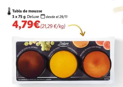 Oferta de Deluxe - Tabla De Mousse por 4,79€ en Lidl