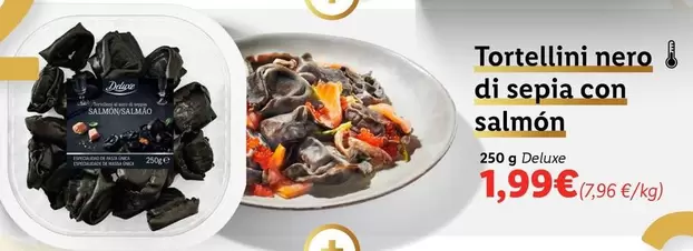 Oferta de Deluxe - Tortellini Nero Di Sepia Con Salmon por 1,99€ en Lidl