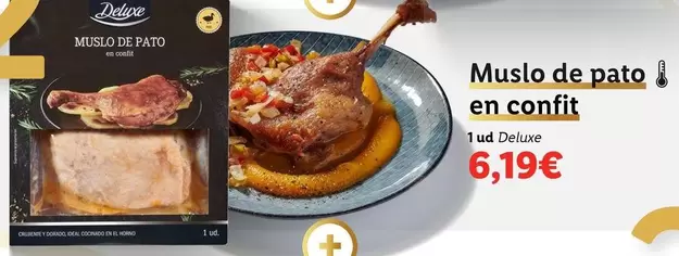 Oferta de Deluxe - Muslo De Pato En Confit por 6,19€ en Lidl