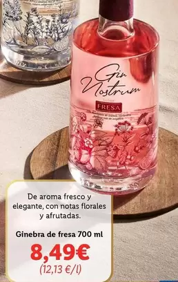 Oferta de Ginebra De Fresa por 8,49€ en Lidl