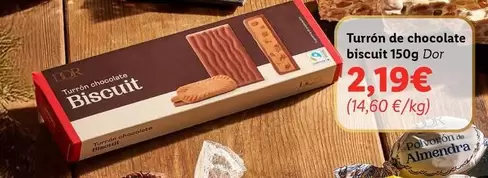 Oferta de Turrón De Chocolate Biscuit por 2,19€ en Lidl