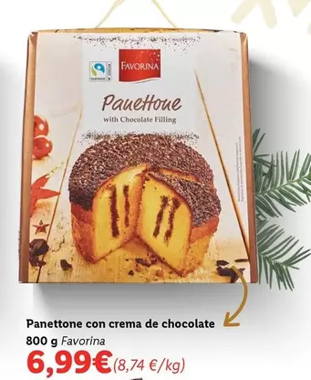 Oferta de Favorina - Panettone Con Crema De Chocolate por 6,99€ en Lidl