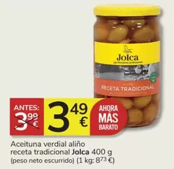 Oferta de Jolca - Aceituna Verdial Aliño Receta Tradicional por 3,49€ en Consum