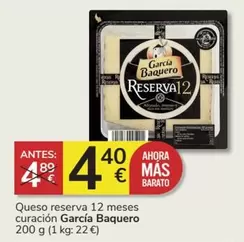 Oferta de García Baquero - Queso Reserva 12 Meses Curacion por 4,4€ en Consum