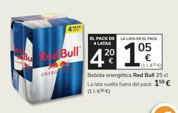 Oferta de Red Bull - Bebida Energética por 1,05€ en Consum