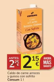 Oferta de Consum - Caldo De Carne Arroces Y Guisos Con Sofrito por 2,15€ en Consum